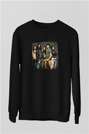 Faith No More Baskılı Unisex Siyah Sweatshirt