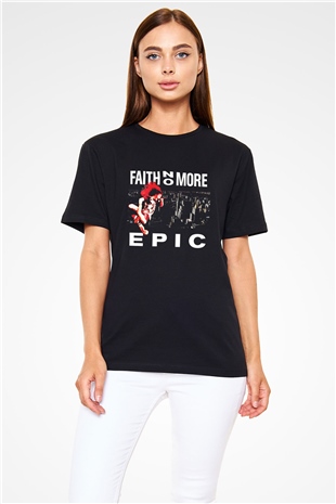Faith No More Baskılı Unisex Siyah Tişört