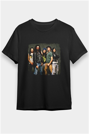 Faith No More Baskılı Unisex Siyah Tişört