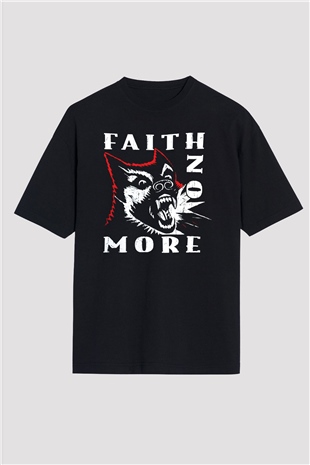 Faith No More Siyah Unisex Oversize Tişört T-Shirt
