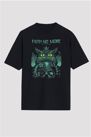 Faith No More Siyah Unisex Oversize Tişört T-Shirt