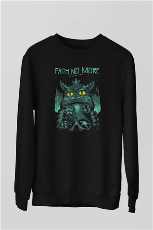 Faith No More Siyah Unisex Sweatshirt