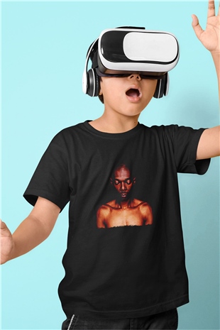 Faithless Baskılı Unisex Siyah Çocuk Tişört - Tshirt
