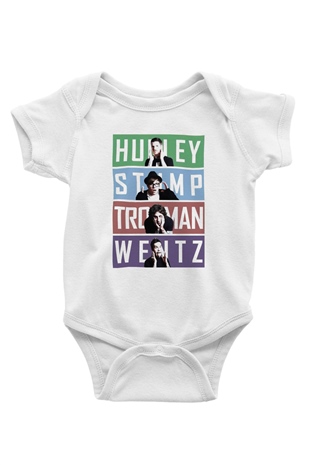 Fall Out Boy Baskılı Beyaz Unisex Bebek Body - Zıbın