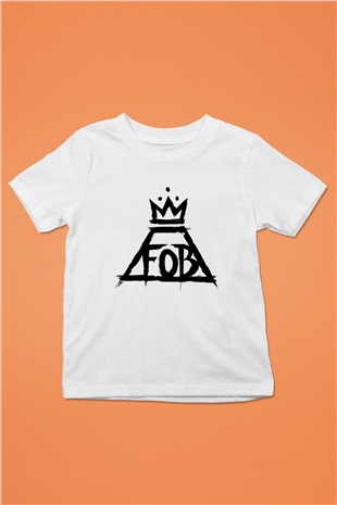 Fall Out Boy Baskılı Beyaz Unisex Çocuk Tişört