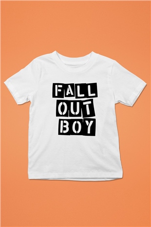 Fall Out Boy Baskılı Beyaz Unisex Çocuk Tişört