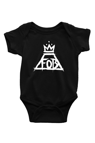 Fall Out Boy Baskılı Siyah Bebek Body - Zıbın