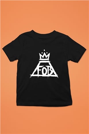 Fall Out Boy Baskılı Siyah Unisex Çocuk Tişört