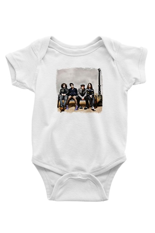 Fall Out Boy Baskılı Unisex Beyaz Bebek Body - Zıbın
