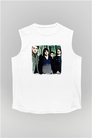 Fall Out Boy Baskılı Unisex Beyaz Kolsuz Tişört