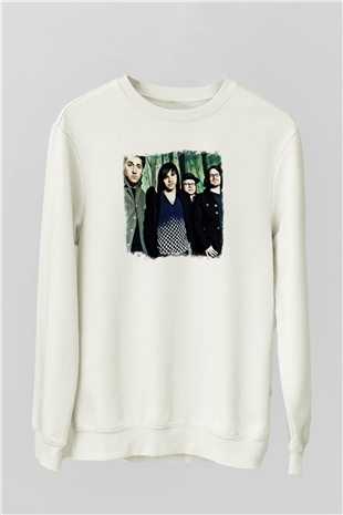 Fall Out Boy Baskılı Unisex Beyaz Sweatshirt