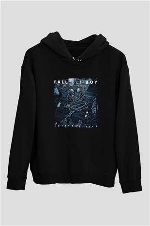 Fall Out Boy Baskılı Unisex Siyah Hoodie