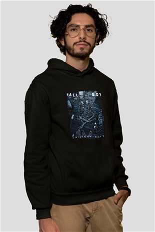 Fall Out Boy Baskılı Unisex Siyah Hoodie