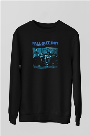 Fall Out Boy Baskılı Unisex Siyah Sweatshirt