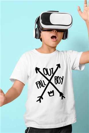 Fall Out Boy Beyaz Unisex Çocuk Tişört