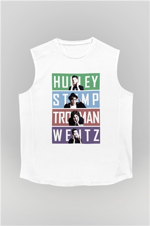 Fall Out Boy Beyaz Unisex Kolsuz Tişört