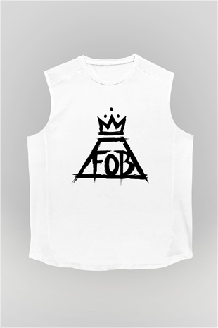Fall Out Boy Beyaz Unisex Kolsuz Tişört