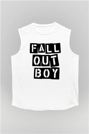 Fall Out Boy Beyaz Unisex Kolsuz Tişört