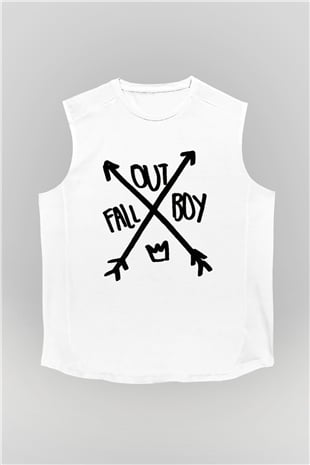 Fall Out Boy Beyaz Unisex Kolsuz Tişört