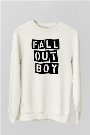 Fall Out Boy Beyaz Unisex Sweatshirt
