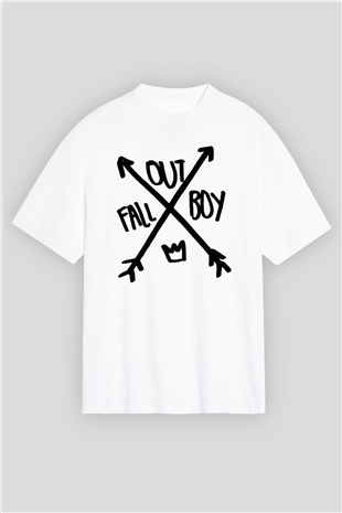 Fall Out Boy Beyaz Oversize Tişört Oversize T-shirt - TişörtFabrikası