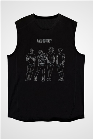 Fall Out Boy Siyah Unisex Kolsuz Tişört