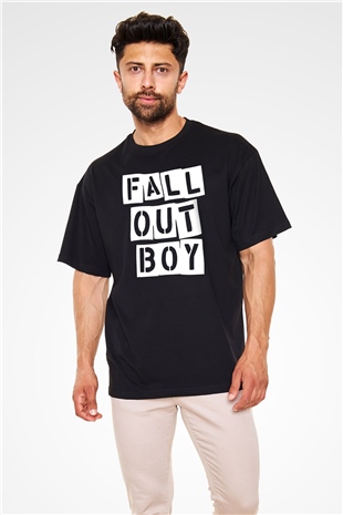 Fall Out Boy Siyah Unisex Oversize Tişört T-Shirt