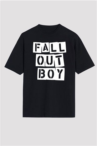 Fall Out Boy Siyah Unisex Oversize Tişört T-Shirt