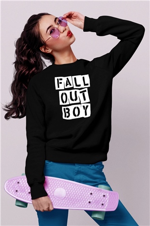Fall Out Boy Siyah Unisex Sweatshirt