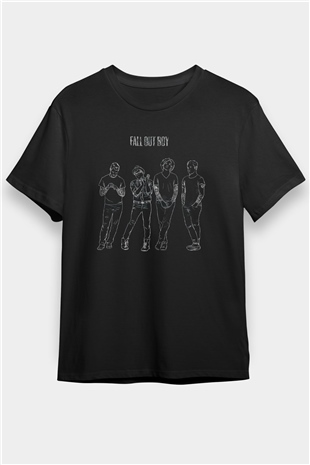 Fall Out Boy Siyah Unisex Tişört T-Shirt - TişörtFabrikası