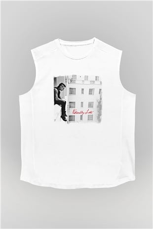 Falling In Reverse Baskılı Unisex Beyaz Kolsuz Tişört