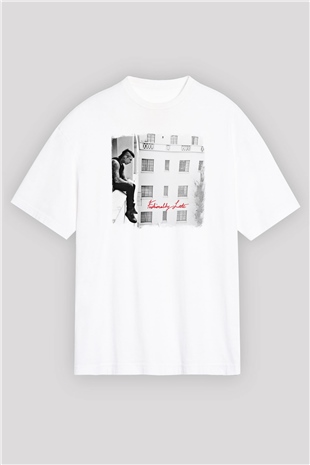 Falling In Reverse Baskılı Unisex Beyaz Oversize Tişört