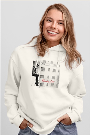 Falling In Reverse Baskılı Unisex Beyaz Hoodie