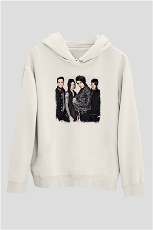 Falling In Reverse Baskılı Unisex Beyaz Hoodie