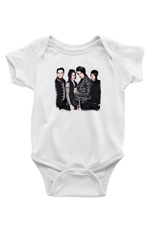 Falling In Reverse Baskılı Unisex Beyaz Bebek Body - Zıbın