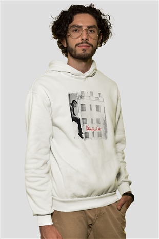 Falling In Reverse Baskılı Unisex Beyaz Hoodie