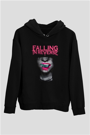 Falling In Reverse Siyah Unisex Kapüşonlu Sweatshirt