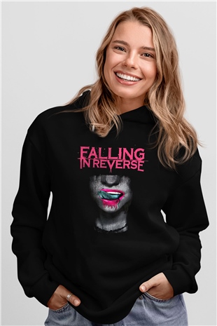 Falling In Reverse Siyah Unisex Kapüşonlu Sweatshirt