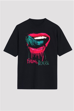 Falling In Reverse Siyah Unisex Oversize Tişört T-Shirt