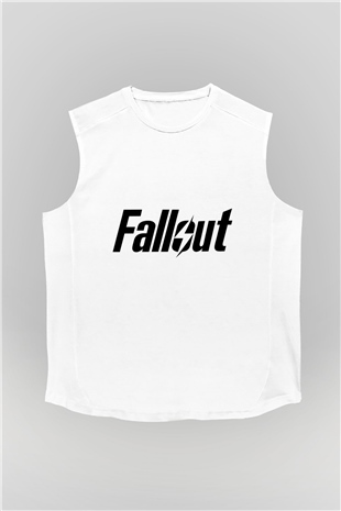 Fallout Beyaz Unisex Kolsuz Tişört