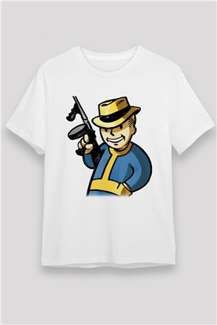 Fallout Beyaz Unisex Tişört T-Shirt