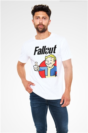 Fallout Beyaz Unisex Tişört T-Shirt
