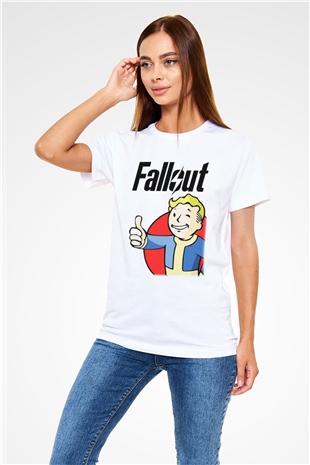 Fallout Beyaz Unisex Tişört T-Shirt