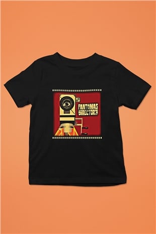 Fantomas Baskılı Unisex Siyah Çocuk Tişört
