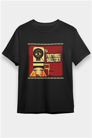 Fantomas Baskılı Unisex Siyah Tişört