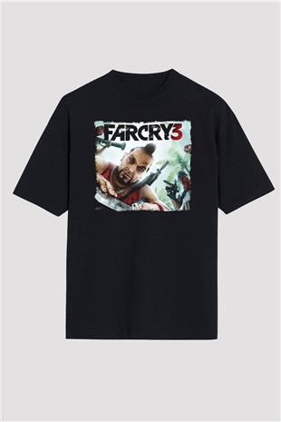 Far Cry Siyah Oversize Tişört Oversize T-shirt