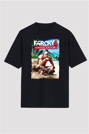 Far Cry Siyah Oversize Tişört Oversize T-shirt