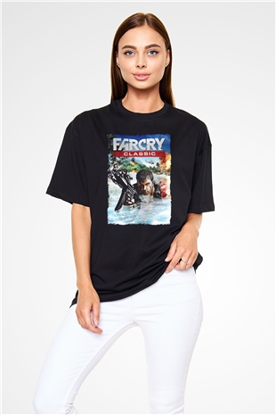 Far Cry Siyah Oversize Tişört Oversize T-shirt