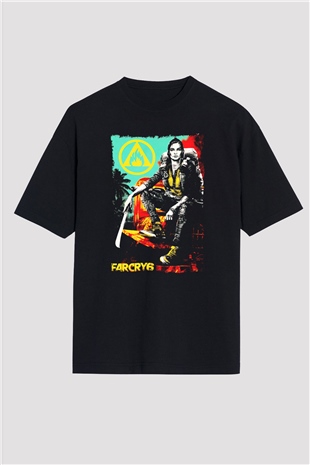 Far Cry Siyah Oversize Tişört Oversize T-shirt