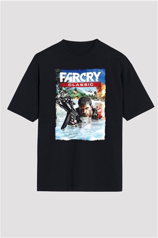 Far Cry Siyah Oversize Tişört Oversize T-shirt